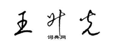 梁錦英王升光草書個性簽名怎么寫