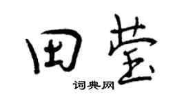 曾慶福田瑩行書個性簽名怎么寫