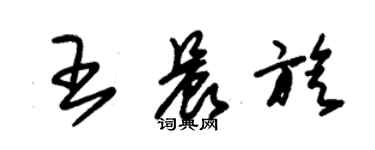 朱錫榮王晨旋草書個性簽名怎么寫