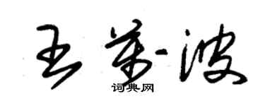 朱錫榮王萬波草書個性簽名怎么寫