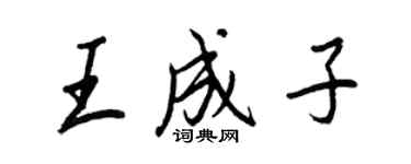 王正良王成子行書個性簽名怎么寫