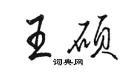 駱恆光王碩行書個性簽名怎么寫