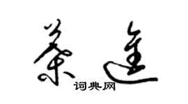 梁錦英葉進草書個性簽名怎么寫