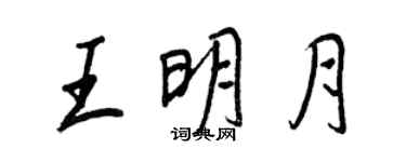 王正良王明月行書個性簽名怎么寫