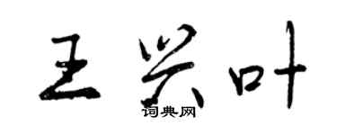 曾慶福王興葉行書個性簽名怎么寫