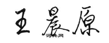 駱恆光王晨原行書個性簽名怎么寫