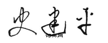 駱恆光史建平草書個性簽名怎么寫