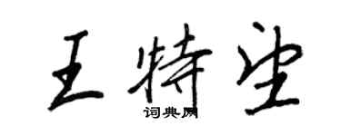 王正良王特望行書個性簽名怎么寫