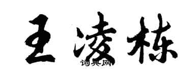 胡問遂王凌棟行書個性簽名怎么寫