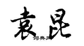 胡問遂袁昆行書個性簽名怎么寫