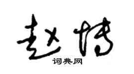 朱錫榮趙博草書個性簽名怎么寫