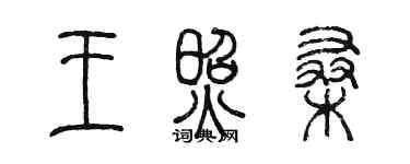 陳墨王照桑篆書個性簽名怎么寫