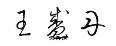 駱恆光王盛丹草書個性簽名怎么寫