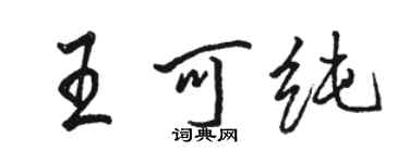 駱恆光王可純行書個性簽名怎么寫