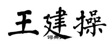 翁闓運王建操楷書個性簽名怎么寫