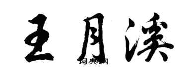 胡問遂王月溪行書個性簽名怎么寫