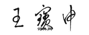 駱恆光王寶申草書個性簽名怎么寫