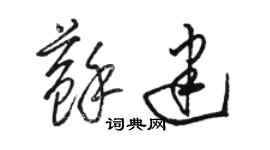 駱恆光蘇建草書個性簽名怎么寫
