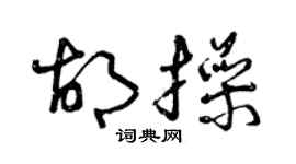曾慶福胡操草書個性簽名怎么寫
