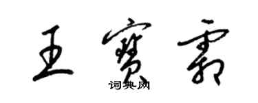 梁錦英王寶霜草書個性簽名怎么寫