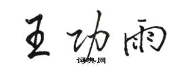 駱恆光王功雨行書個性簽名怎么寫