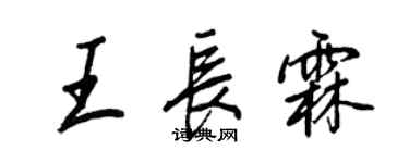 王正良王長霖行書個性簽名怎么寫