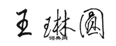 駱恆光王琳圓行書個性簽名怎么寫