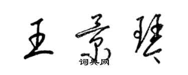 梁錦英王景琴草書個性簽名怎么寫