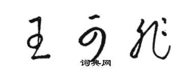 駱恆光王可非草書個性簽名怎么寫
