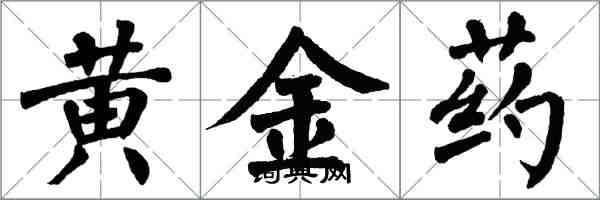 翁闓運黃金藥楷書怎么寫