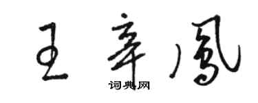 駱恆光王辛鳳草書個性簽名怎么寫