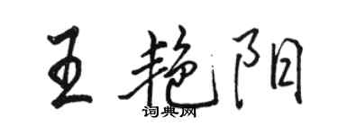 駱恆光王艷陽行書個性簽名怎么寫
