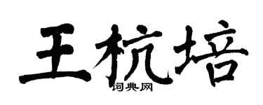 翁闓運王杭培楷書個性簽名怎么寫