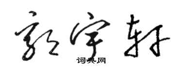 駱恆光郭宇軒草書個性簽名怎么寫