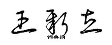 曾慶福王新立草書個性簽名怎么寫