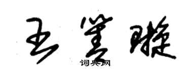 朱錫榮王箐璇草書個性簽名怎么寫