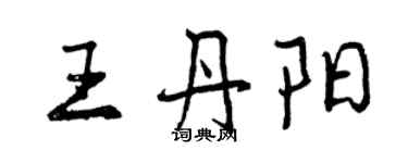 曾慶福王丹陽行書個性簽名怎么寫