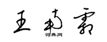 梁錦英王南霜草書個性簽名怎么寫