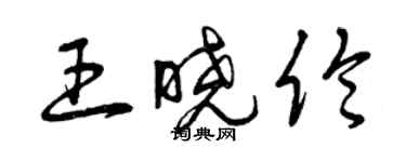 曾慶福王曉倫草書個性簽名怎么寫