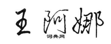 駱恆光王阿娜行書個性簽名怎么寫