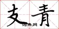 周炳元支青楷書怎么寫