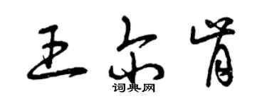 曾慶福王爾肯草書個性簽名怎么寫