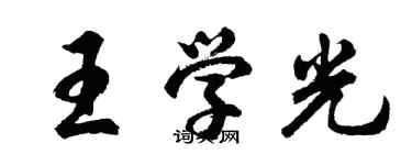 胡問遂王學光行書個性簽名怎么寫