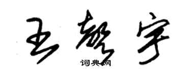 朱錫榮王聲宇草書個性簽名怎么寫