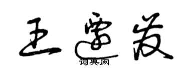 曾慶福王遷發草書個性簽名怎么寫