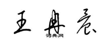 梁錦英王冉晨草書個性簽名怎么寫