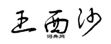 曾慶福王西沙草書個性簽名怎么寫