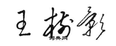 駱恆光王樹影草書個性簽名怎么寫