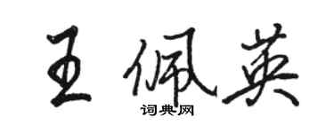 駱恆光王佩英行書個性簽名怎么寫