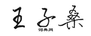 駱恆光王子桑行書個性簽名怎么寫